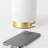 Arden 17 in. White Marble LED Bedside Table Lamp with Charging USB Port