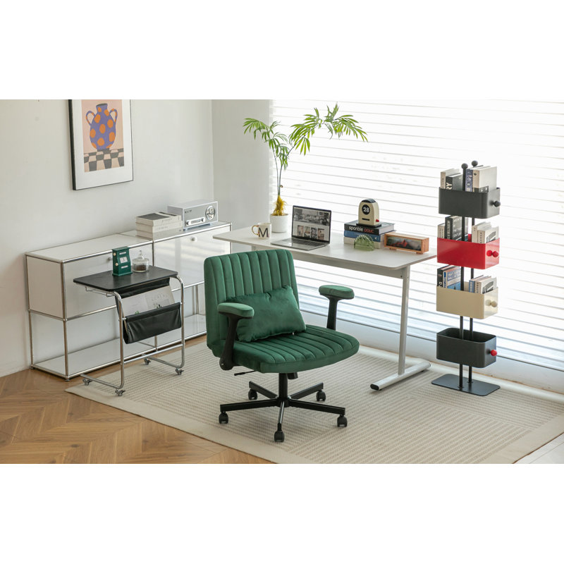 Fauteuil de bureau Velvet Criss Cross, Green