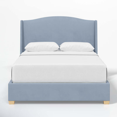 Allis Upholstered Wingback Bed