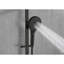 Douche à main à barre coulissante de 28 pouces avec boyau de 59 pouces, finition noir mat, matériau en acier inoxydable, hauteur et angle personnalisables, débit puissant, buses faciles, teinte rouille, composé, réglable