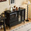 Buffet en bois massif noir