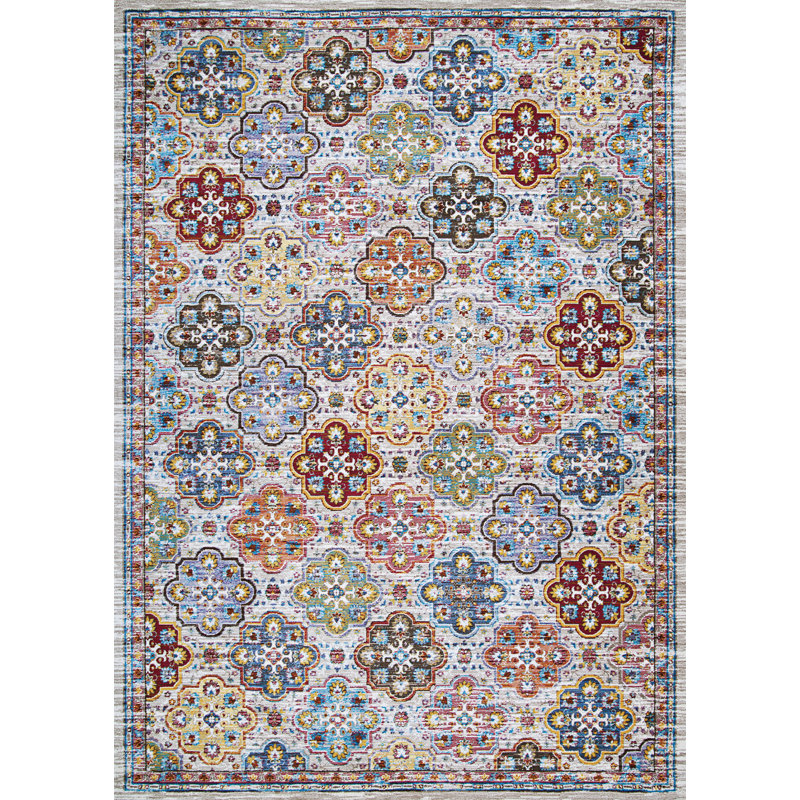 Douglus Floral Indoor Rug, Rectangle 5'3" x 7'6"