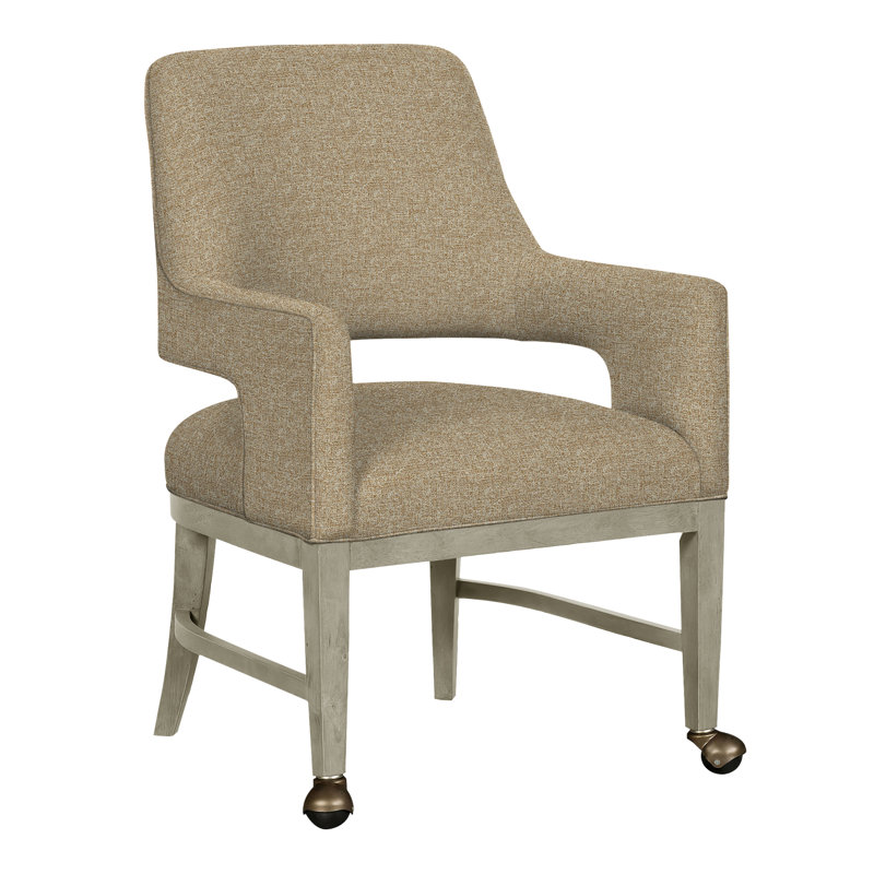 Chaise avec accoudoirs Josie Grande, Polyester 8789 orge, Amande chamois