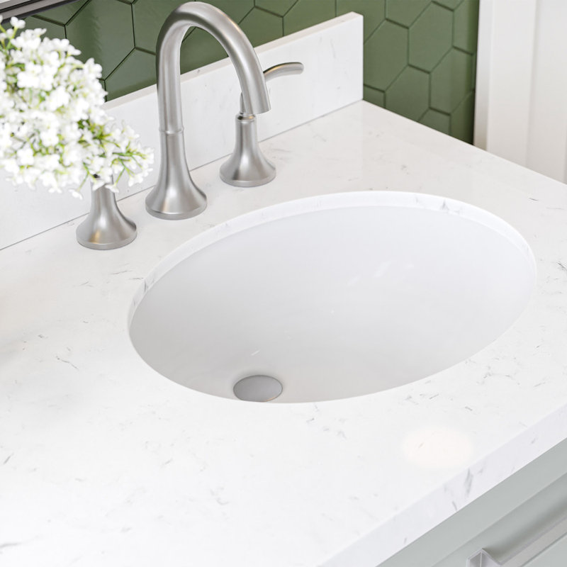 Meuble-lavabo double avec comptoir ARIEL, Gris, 66" - 67", Carrara White Quartz