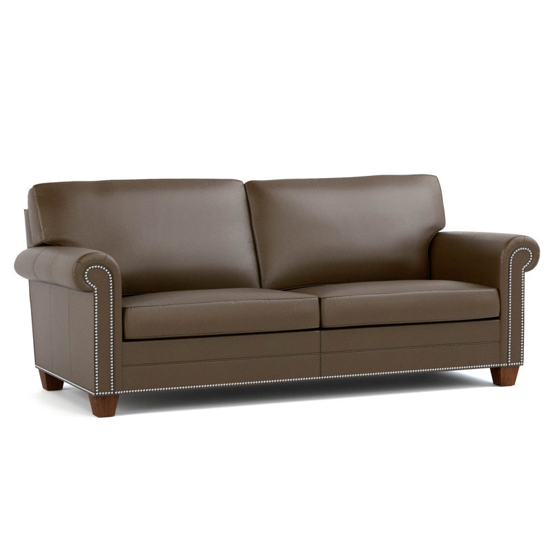 Causeuse Malden, Cuir véritable truffe Weston