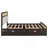 Wooden Platform Bed With Trundle, 2 Drawers And Rattan Accents-106376333