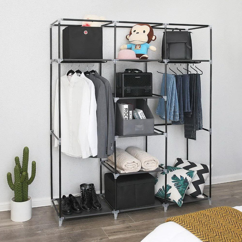 Penderie portative l 59,06" Raimondo, Noir