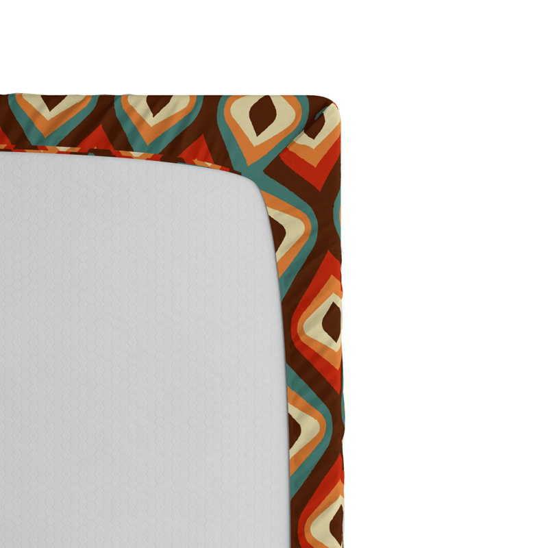 Microfiber Geometric Fitted Sheet, Full Fitted Sheet