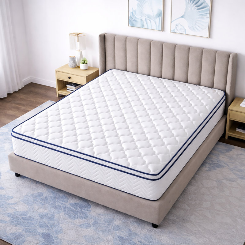 Grand matelas hybride 14 po en mousse viscoélastique gélifiée rafraîchissante de taille moyenne Certifié CertiPUR US, 14"