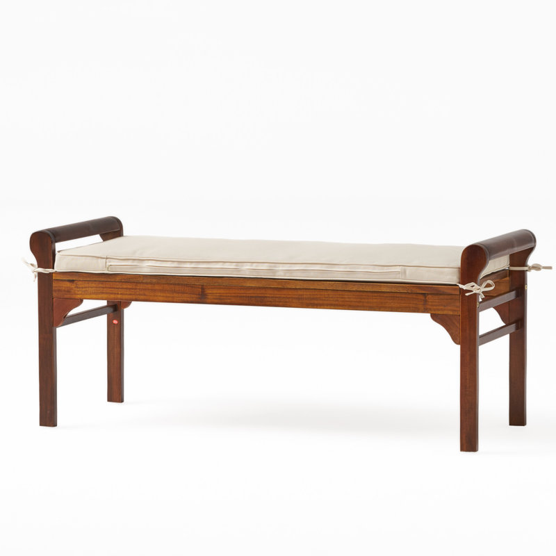 Banc rembourré Bella Vista, Acajou