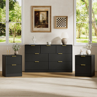 3-Piece 7-Drawer Dresser & 2-Drawer Nightstand Set