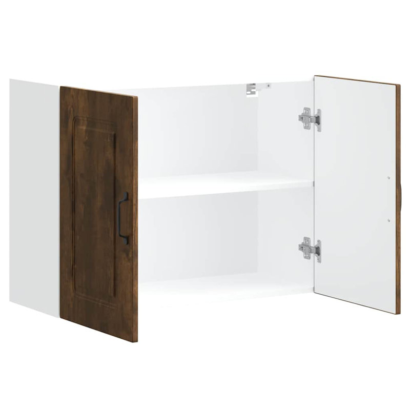 Kitchen Wall Cabinet Kalmar Engineered Wood, Smoked Oak, 60cm H x 80cm W x 31cm D