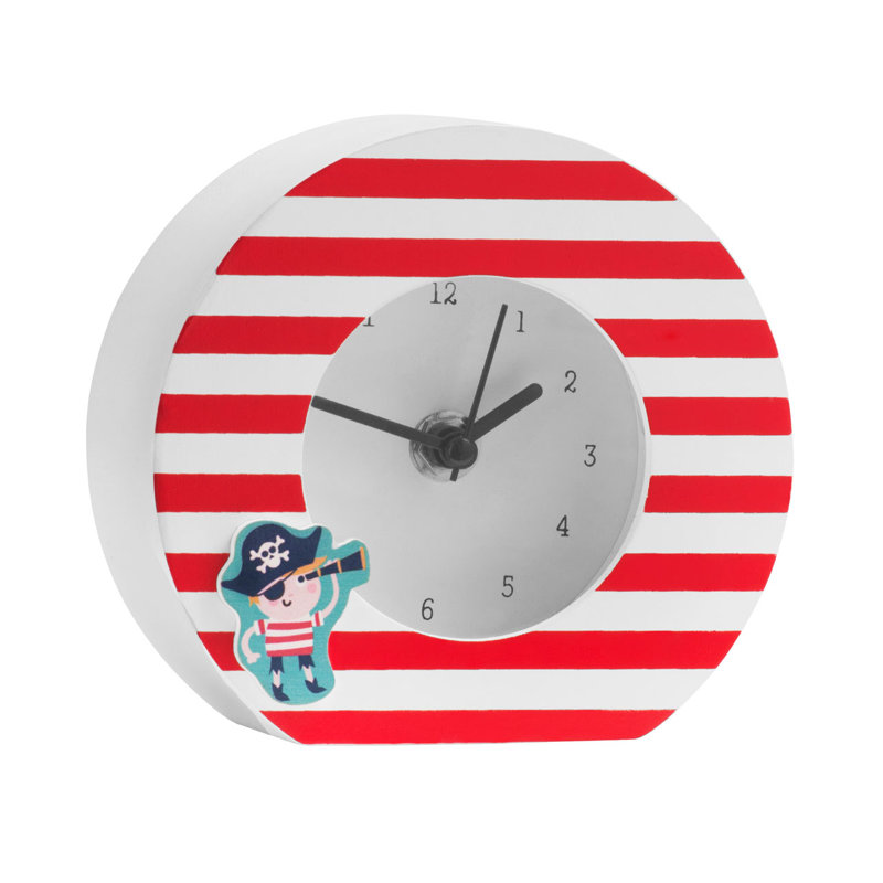 Coastal Analogue Wood Tabletop Clock in