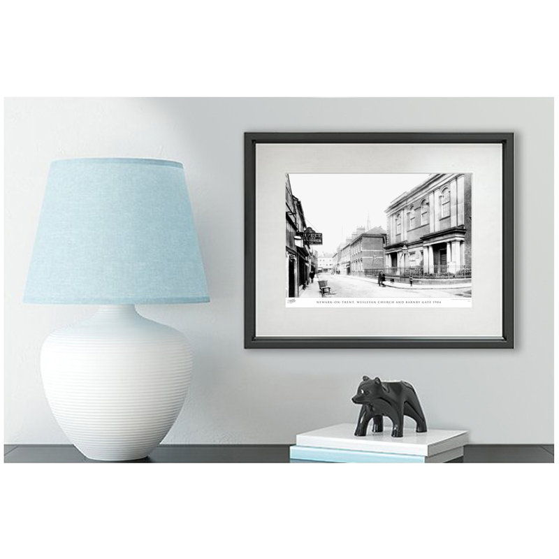 Newark On Trent, Wesleyan Church And Barnby Gate 1904 - Single Picture Frame Print, 28cm H x 36cm W x 2.3cm D