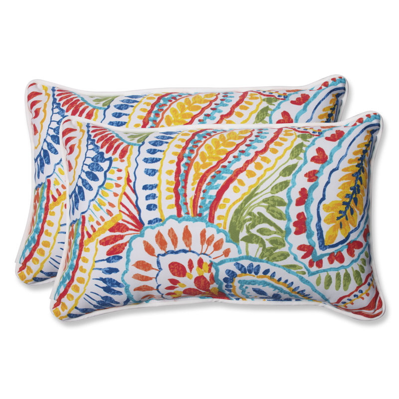 Ummi Indoor/Outdoor Lumbar Pillow, 11.5" H x 18.5" W x 5" D