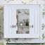 Armoire de salle de bain avec miroir, armoire à pharmacie murale avec 4 tablettes, armoire d'appoint