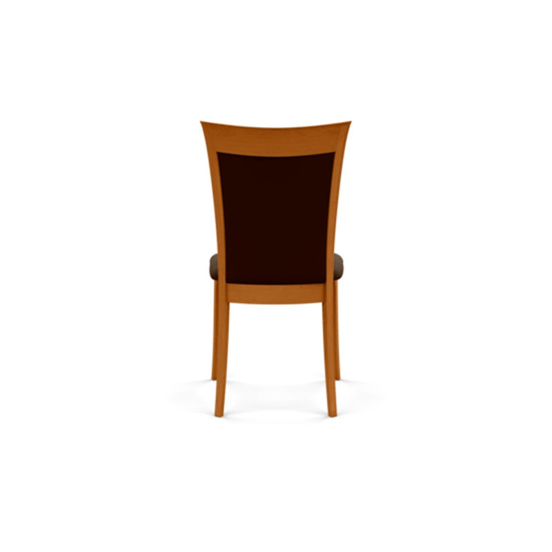 Morgan Leather Dining Chair, Natural Cherry, Coffee