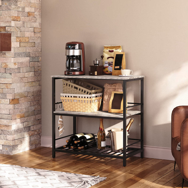 Tamathy Kitchen Island, Black/Greige