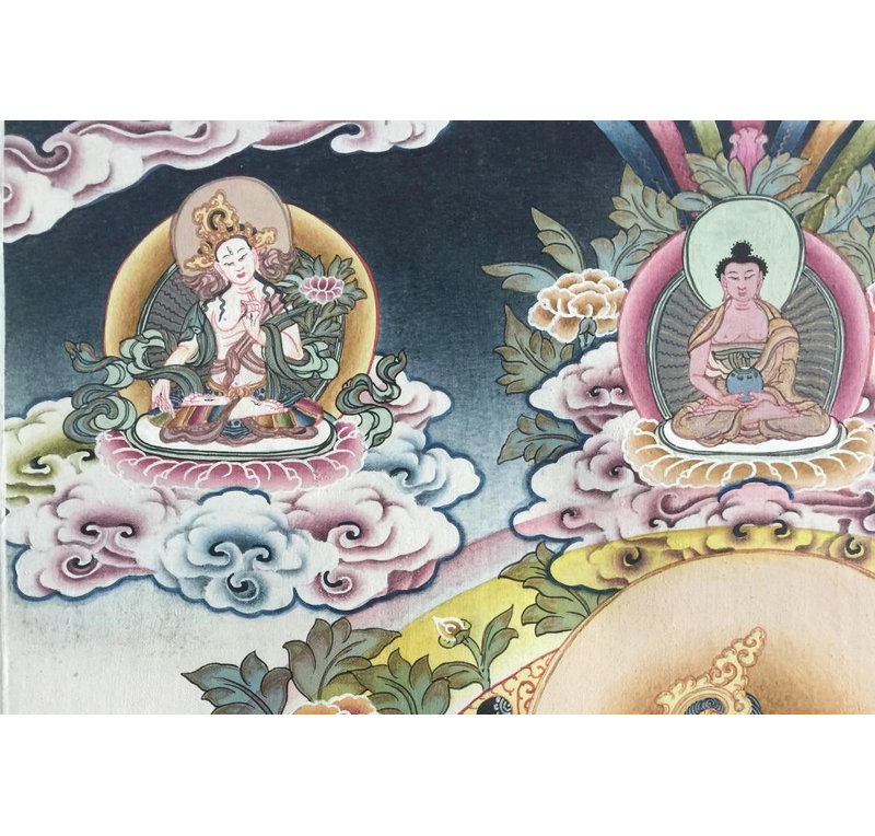 Vert Tara Thangka (Thangka sans brocart)