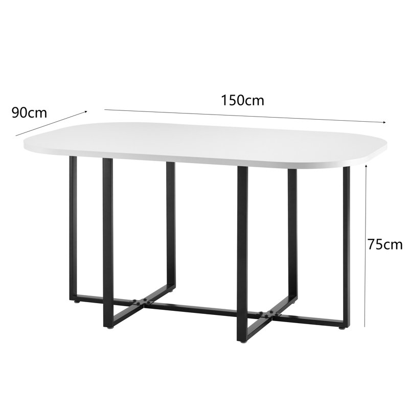 Leavittsburg 6 - Person Dining Set, White, Grey