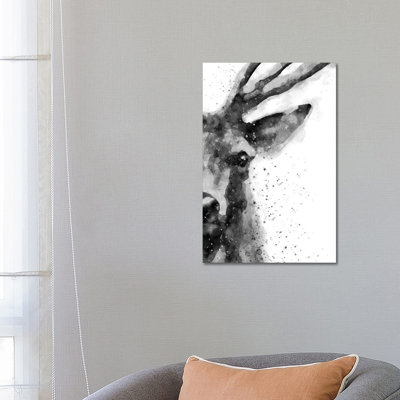 Deer At Attention by Brandon Wong - Wrapped Canvas Print