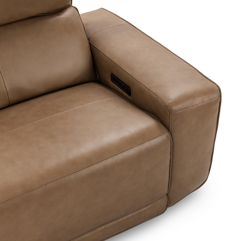 Kadon Zero Gravity Power Recliner Upholstered Leather Sofa 