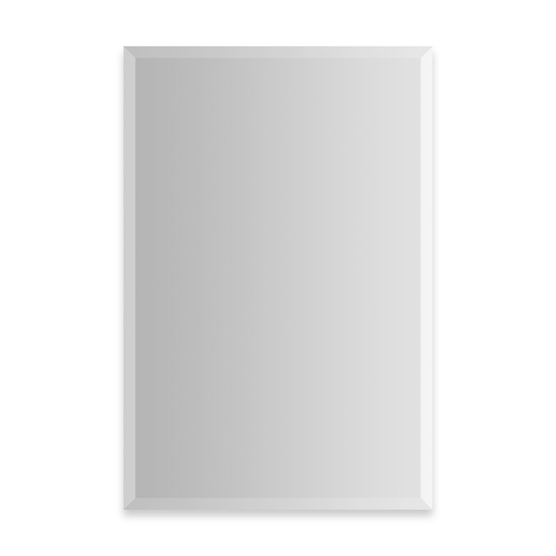 Sleek 36'' Beveled Edge Frameless Rectangular Bathroom Mirror