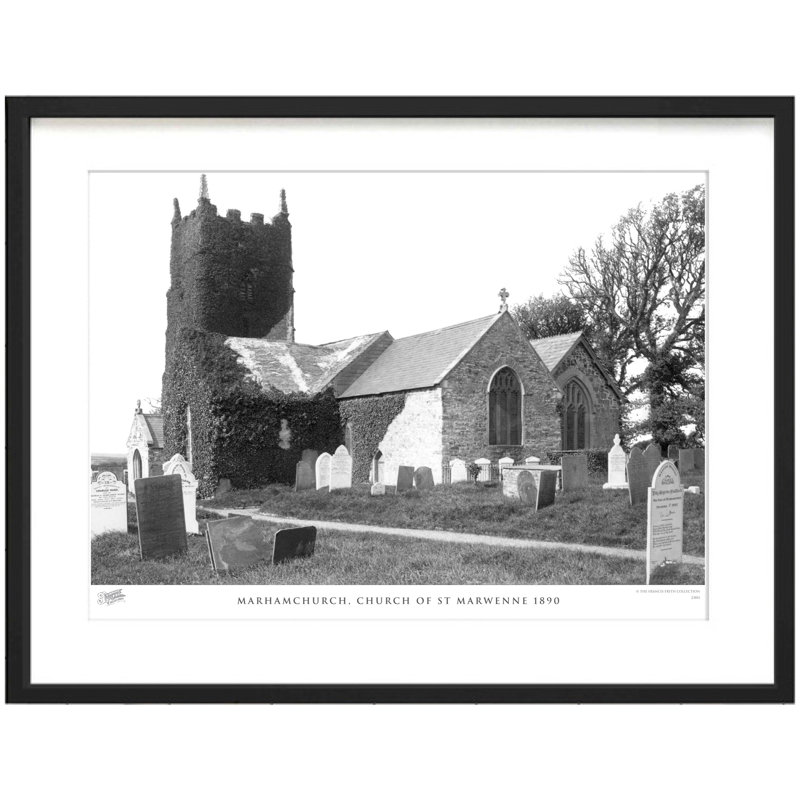 Marhamchurch, Church Of St Marwenne 1890 - Single Picture Frame Print, 40cm H x 50cm W x 2.3cm D