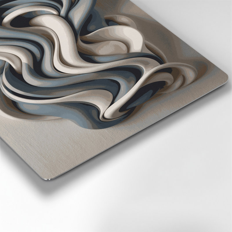 Art mural gris Biomorphic Abstraction 15, H 11 po x l 14 po