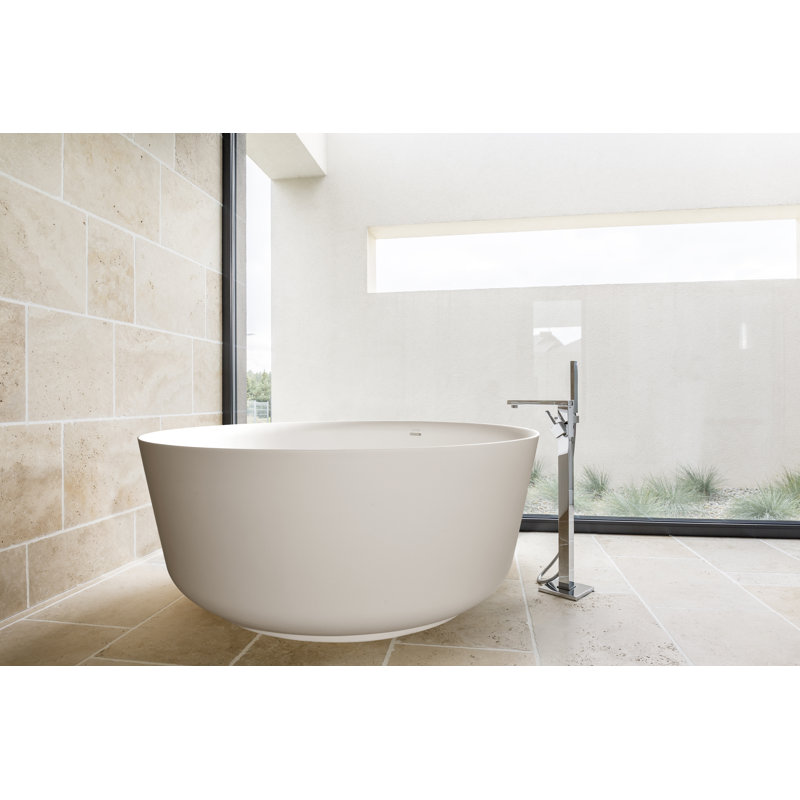 Baignoire de trempage autoportante 51 "x 51" Andaz, Blanc mat