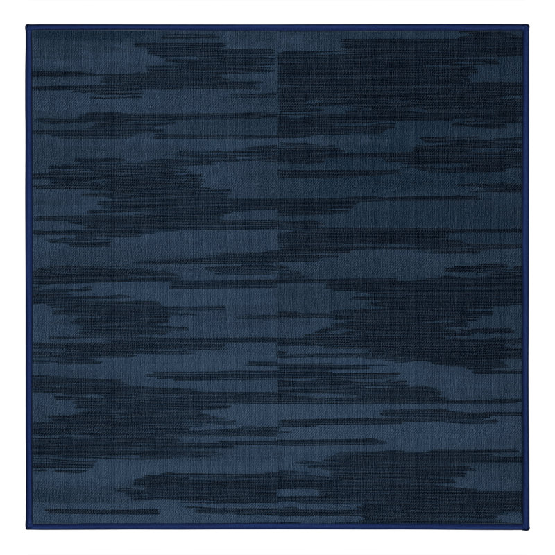 Tapis abstrait gris lavable à la machine, Carré 3 pi