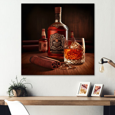 Whiskey with Cigars I - reproduction d'art sur toile