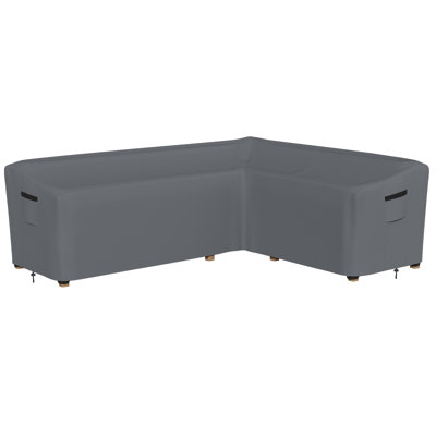 Patio Sectional Cover, Heavy-Duty Waterproof UV-Resistant Outdoor Furniture Cover by Arlmont & Co.