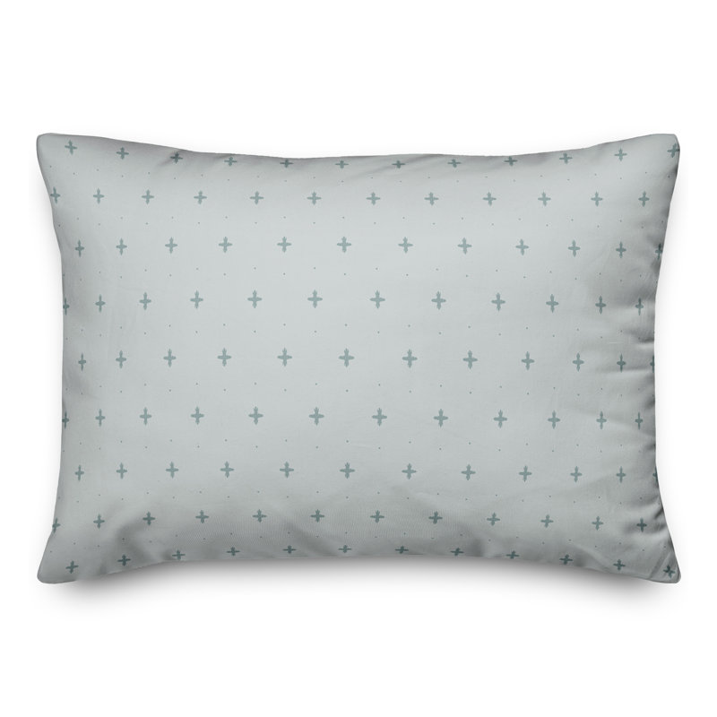 Housse de coussin rectangulaire en polyester / mélange de polyester, Bleu