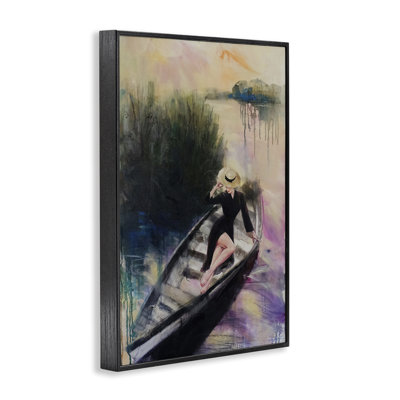 Giclée encadrée par Diva on River Boat, design par Lucille Lee