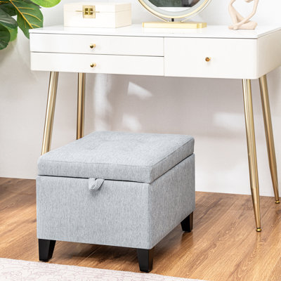 Kays 17.7" Wide Tufted Square Storage Ottoman by Ivy Bronx