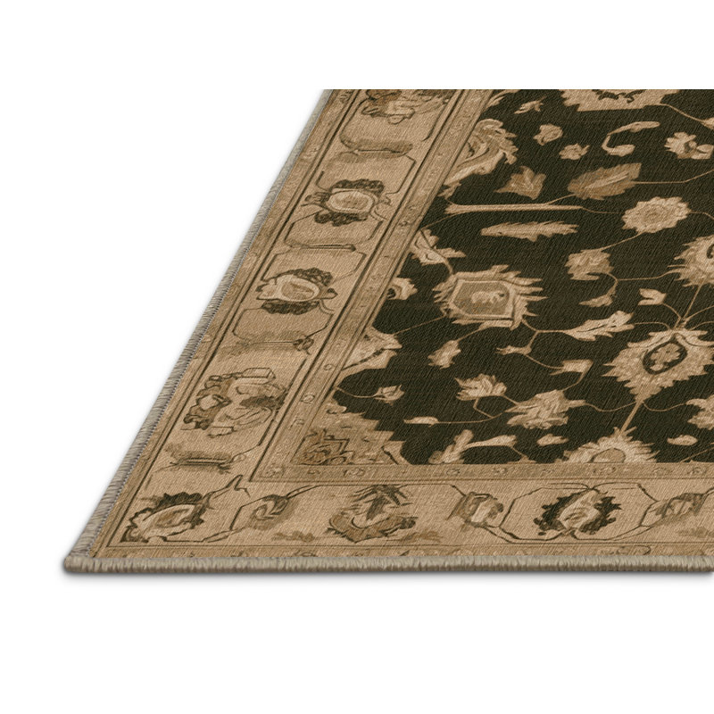 Machine Washable Overdyed Beige Area Rug, Rectangle 2' x 3'