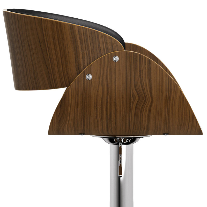 Tabouret de bar pivotant réglable, Noir