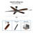 52-inch Smart Ceiling Fan with Remote,Works with Google Assistant and  Alexa,Siri Shortcut