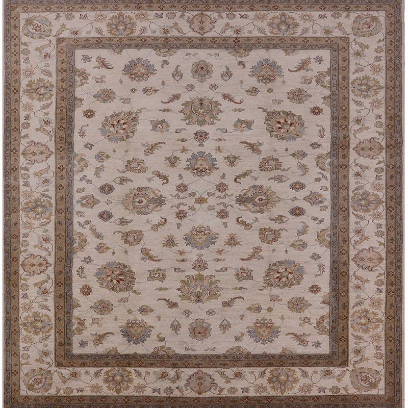 Tapis brun Chee, Carré 7 pi