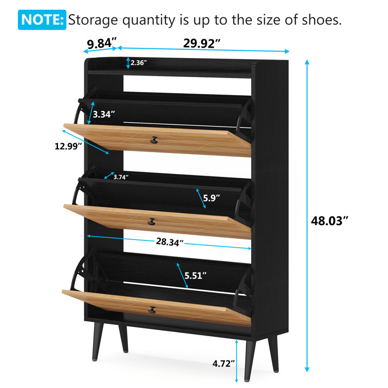 24 Pair Shoe Storage Cabinet Latitude Run