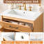 Meuble-lavabo simple autoportant de 24 po avec comptoir en céramique et rangements intégrés