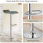  Ensemble de 4 tabourets de bar Aryelle, tabourets de bar à hauteur réglable, tabourets de bar avec coussin en cuir et base ronde en métal, chaises à hauteur de bar pour îlot de cuisine, gris foncé-930700344-925526235