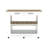 Kitchen Island with Drawer Shelves and Casters-458546702-423032430