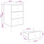 36 cm W Bedside Table