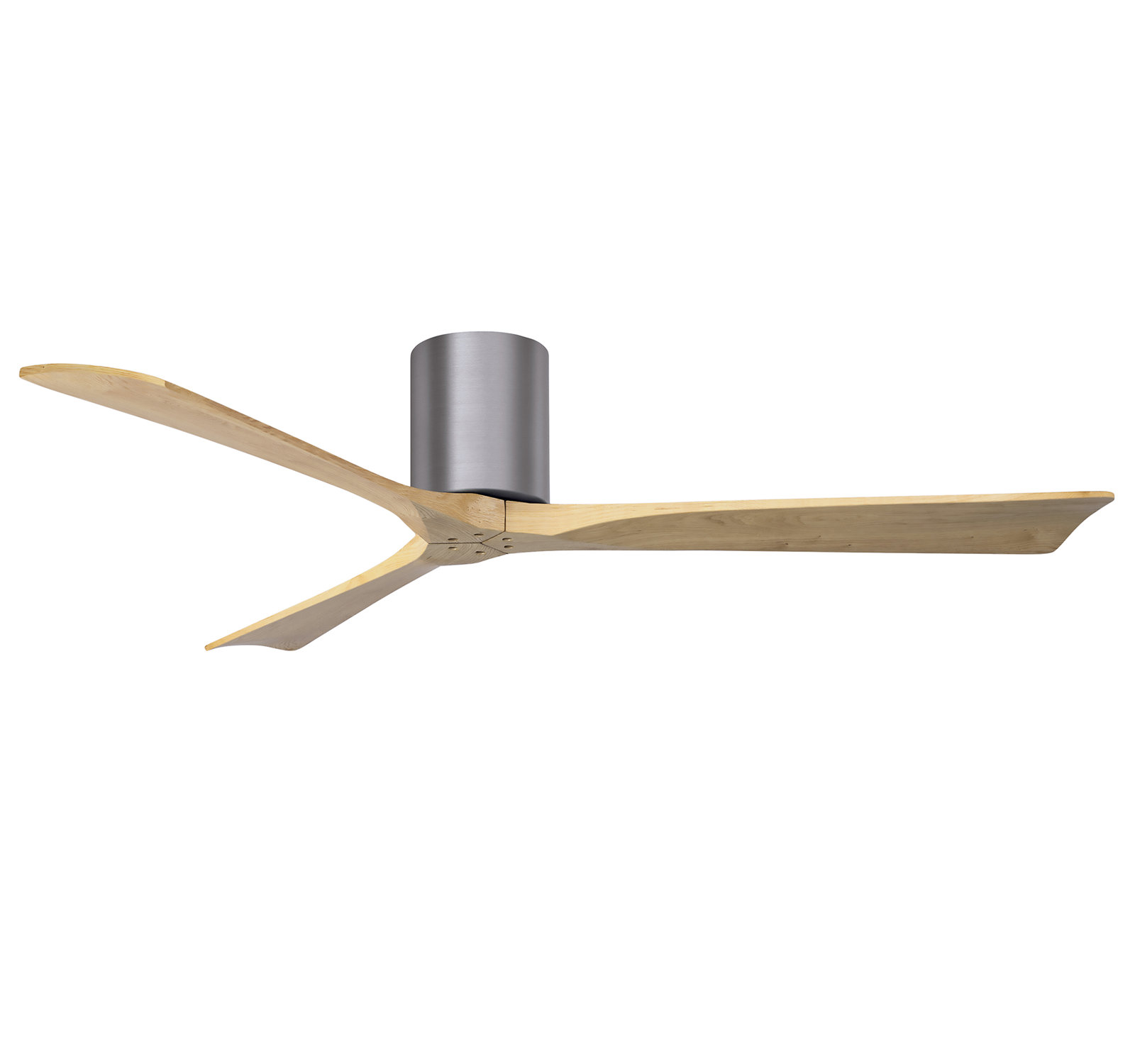 Olivier 3 Blade Ceiling Fan, Brushed Pewter, Light Maple Tone, 60"