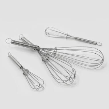 Stainless Steel Wire Whisk Set, 3 Piece Wisking Tool Kitchen Mixer