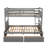 Twin Bunk Bed With Storage - Gray