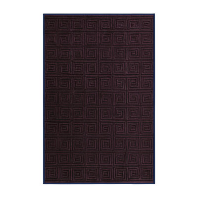 Machine Washable Trellis Black Area Rug