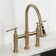 KRAUS Allyn Transitional Bridge Kitchen Faucet with Pull-Down Sprayhead
